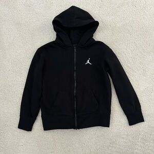 Jordan Brand Kids Black Zip Up Hoodie Size Small EUC